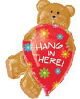 'Hang in there' Teddy Shape with Heart